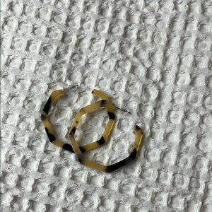 Hexagon Tortoise Shell Earrings